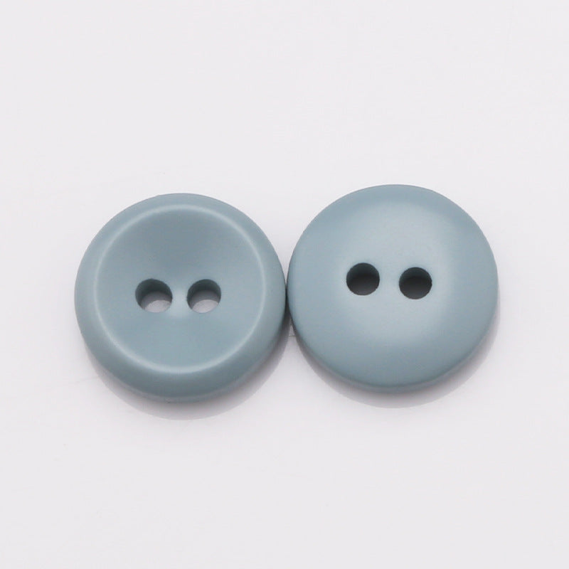 Colorful 2-hole resin button polo shirt sweater round small button children's clothing shirt hand-sewn decorative buttons-227