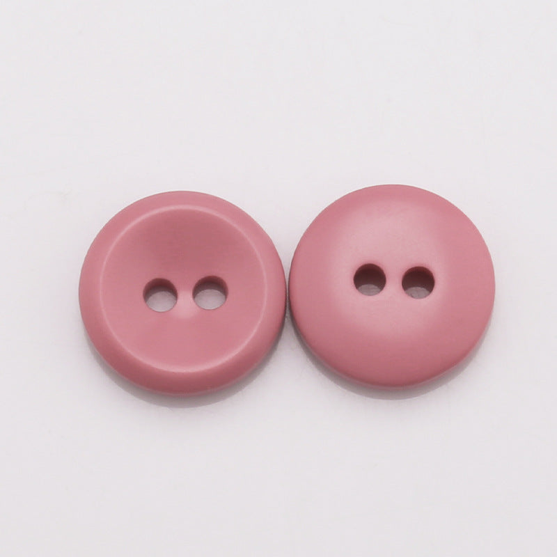 Colorful 2-hole resin button polo shirt sweater round small button children's clothing shirt hand-sewn decorative buttons-227