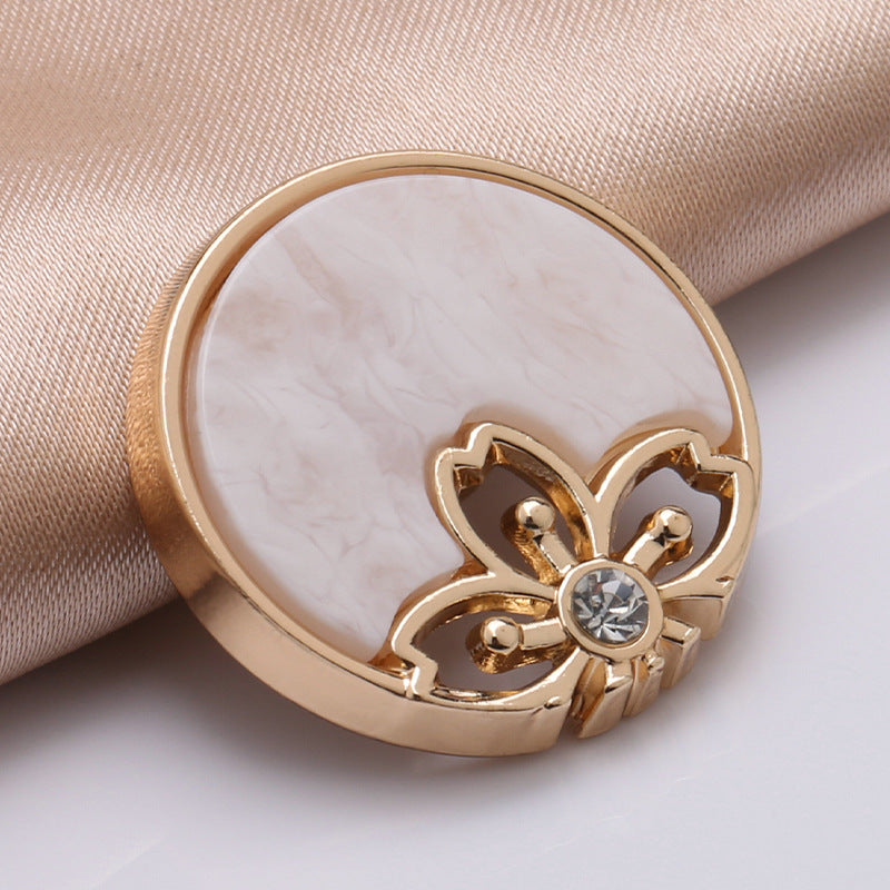 Wholesale Alloy Flat Round Dripping Oil Combination Buttons Hand-stitched Sewing Garment Button for Coat Shirt Decoration-228