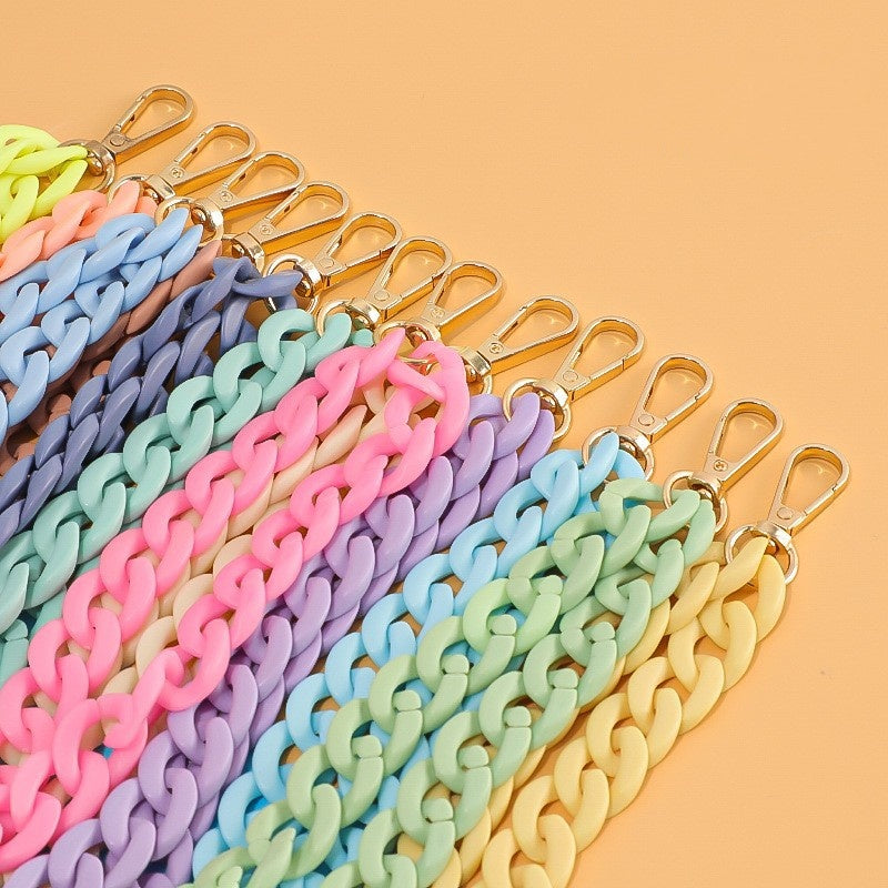 17*23mm Acrylic touch paint chain Makaron buckle diy removable accessories mobile phone shell chain buckle Jewelry Accessory-23