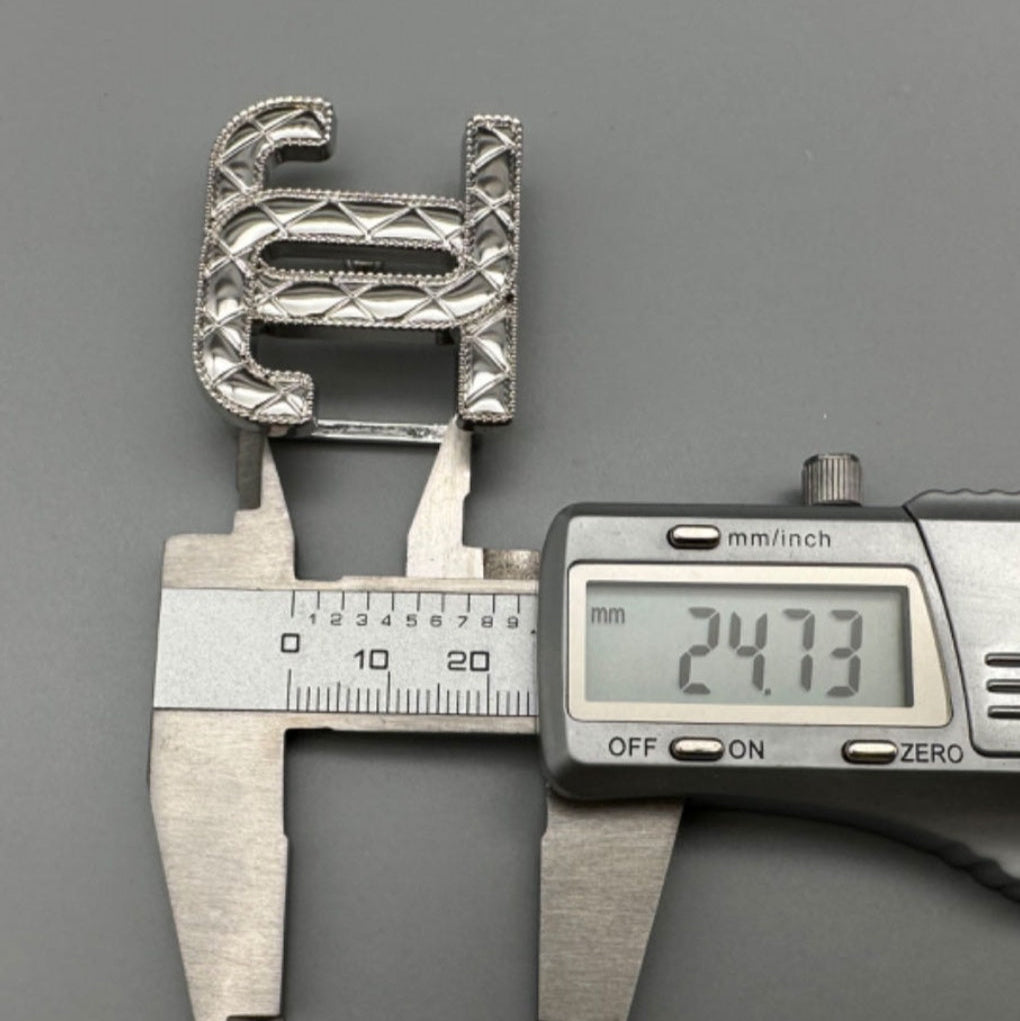 Zinc Alloy Wholesale Zinc alloy Custom Gold Plating 3D Brand Logo Cut Clothing Bags Metal Pin Belt Buckle For Laday-23
