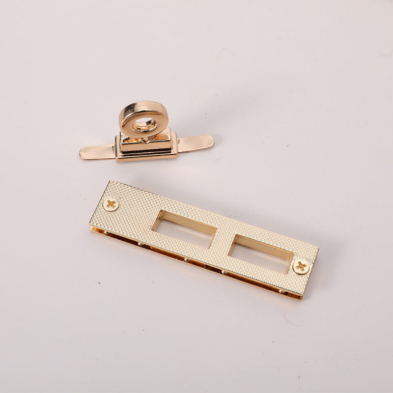 New bag making hardware supplier twist lock bag accessories Rectangle metal turn Lock for bag-23