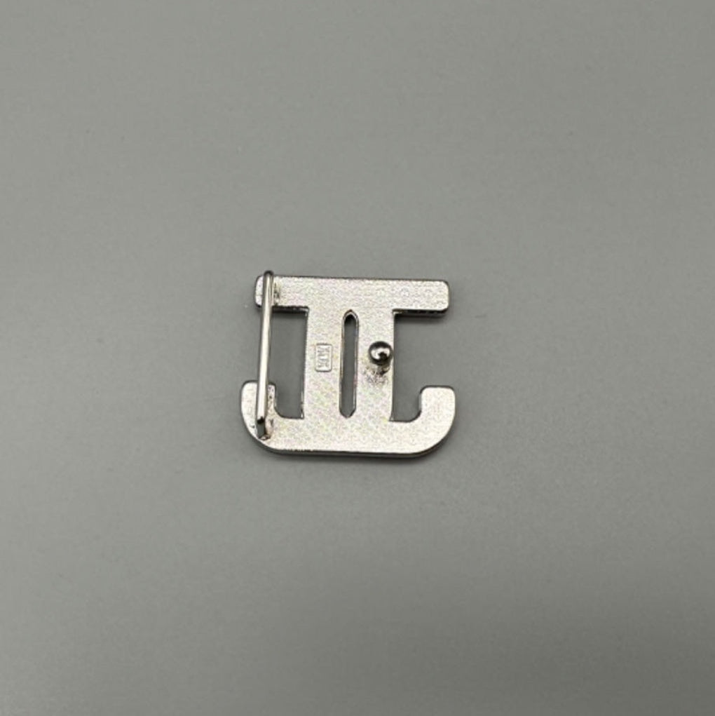 Zinc Alloy Wholesale Zinc alloy Custom Gold Plating 3D Brand Logo Cut Clothing Bags Metal Pin Belt Buckle For Laday-23