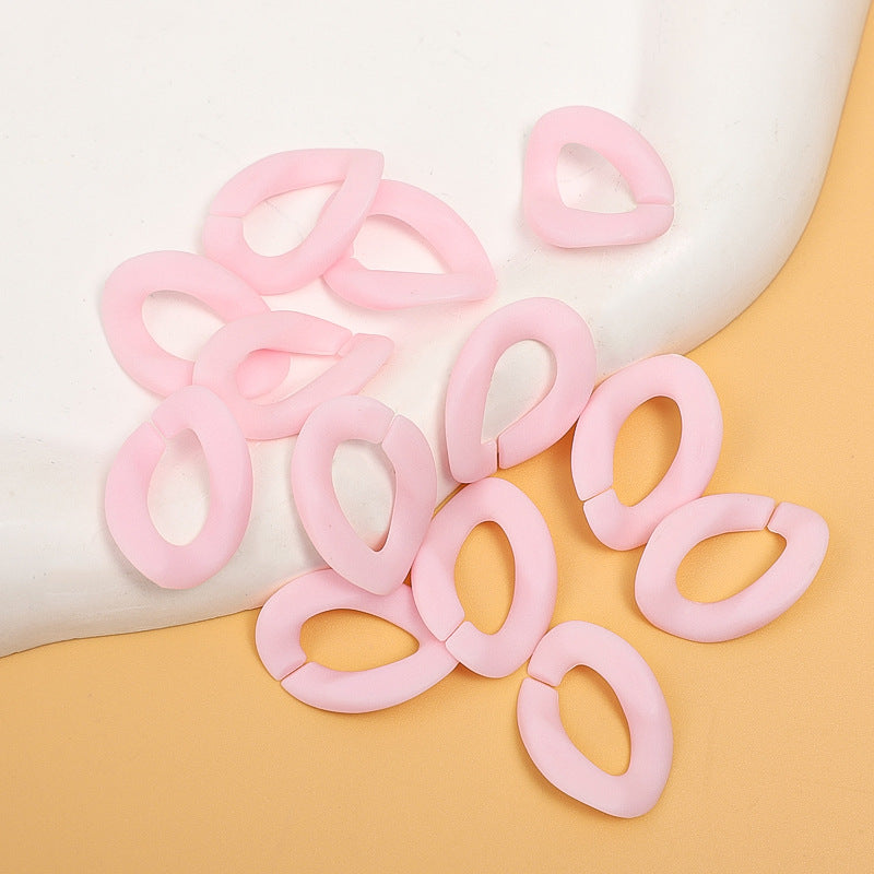 17*23mm Acrylic touch paint chain Makaron buckle diy removable accessories mobile phone shell chain buckle Jewelry Accessory-23