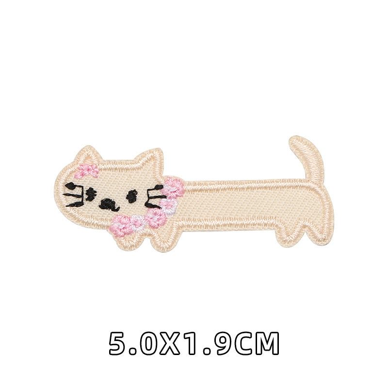 Self-adhesive Embroidered Cute Pink Blue Pet dogs Garment Patches for Diy Accessories Hats Stationery box notebook Custom Patch-23