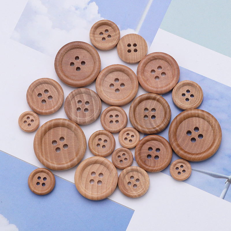Low MOQ Stock Fancy Sweater Clothing Wooden Buttons for Clothes-232