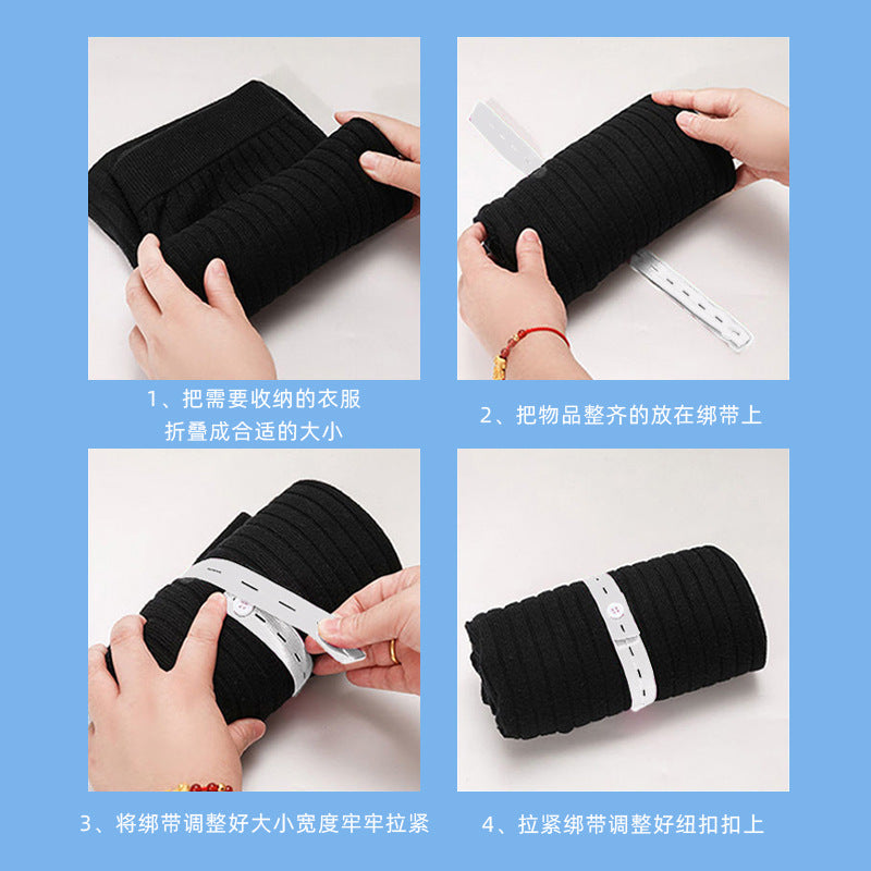 Clothes packing storage and organization belt button elastic belt for clothing accessories-234