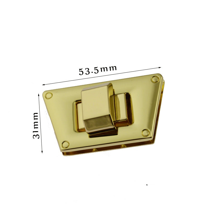 Woman fashion bag accessories shiny gold color handbags lock - 235
