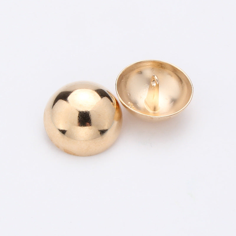 Rose Gold Zinc Alloy Round Cap Silver Mushroom Domed Sewing Loop Shank Button for Garment-236