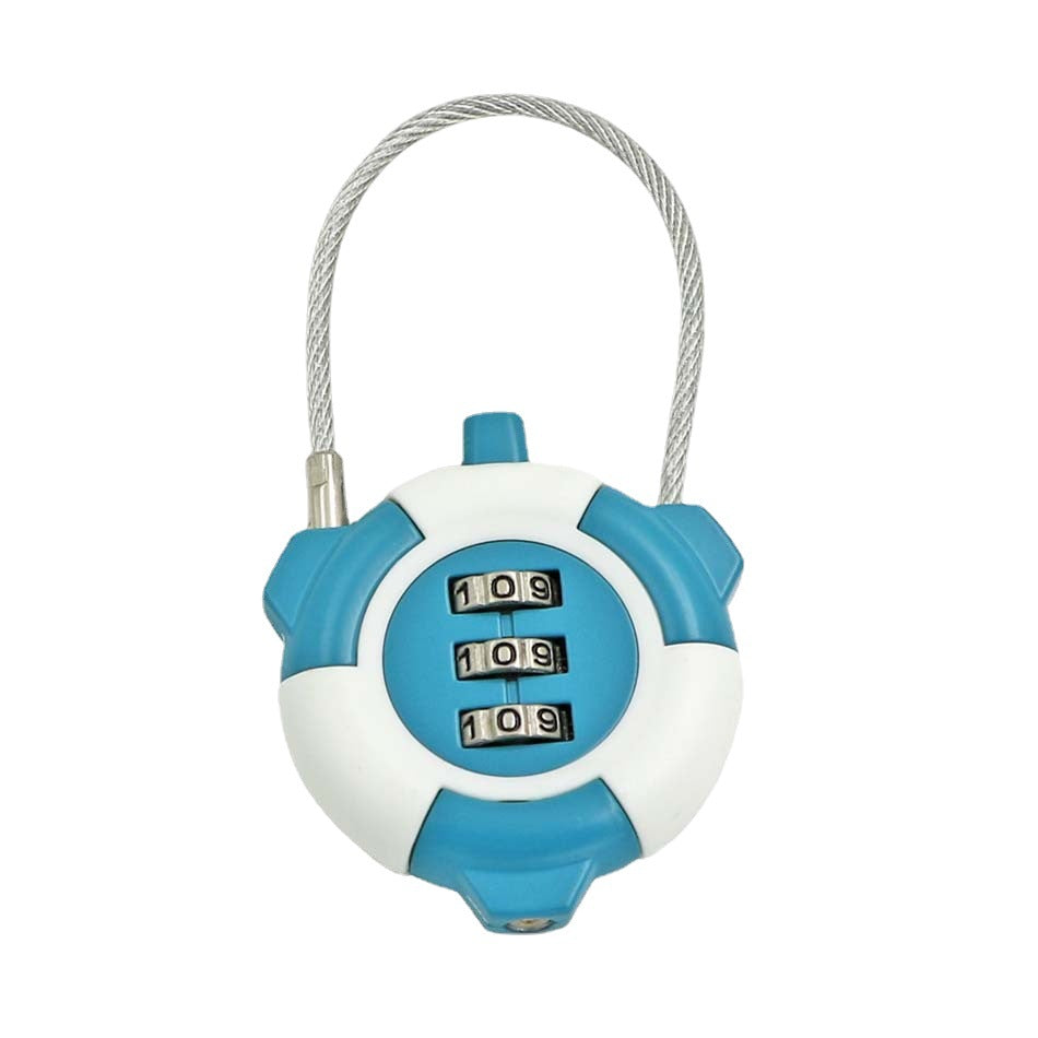 Round shape padlock color small 3 number combination lock-24
