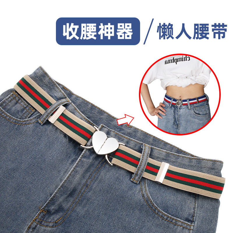 Easy Adjustable Belt Women Belts For Girls waist ceinture Elastic stretch Jeans Plus size Big waistband-240