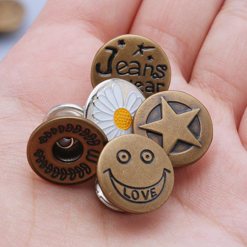 Custom logo snap buttons,metal jeans button for jeans jackets-244