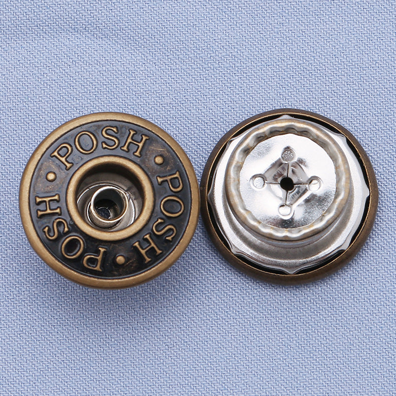 Custom logo snap buttons,metal jeans button for jeans jackets-244