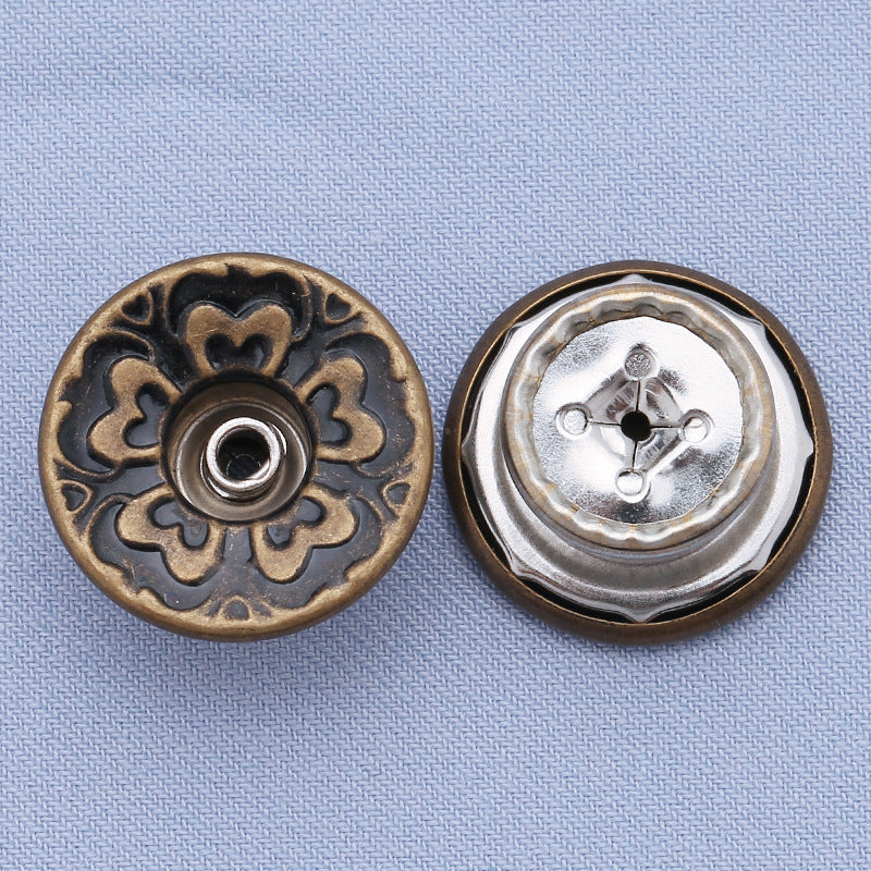 Custom logo snap buttons,metal jeans button for jeans jackets-244