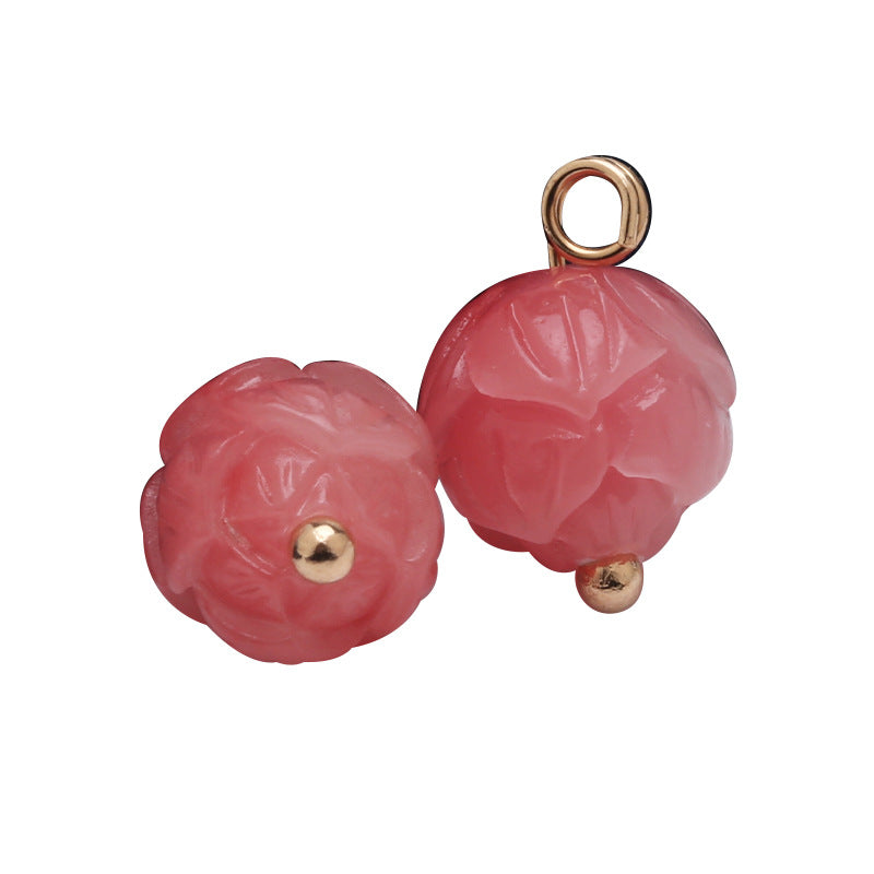 Fancy China Traditional Women Stone Shank Button Faux Jade Button for Cheongsam-78