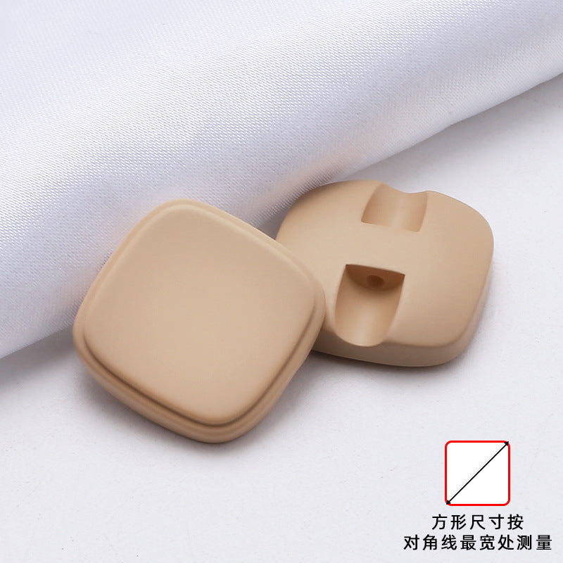 Wholesale Custom Color Plastic Resin Shirt Square Button For Korean Style Coat-247
