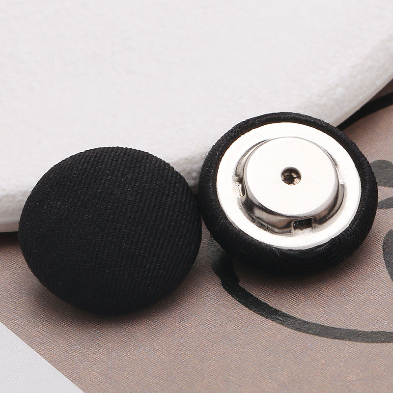Shirt Decorative Fabric Covered Cloth Buttons Metal Sewing Garment Accessories Colourful Buttons Round Clothing Diy-248