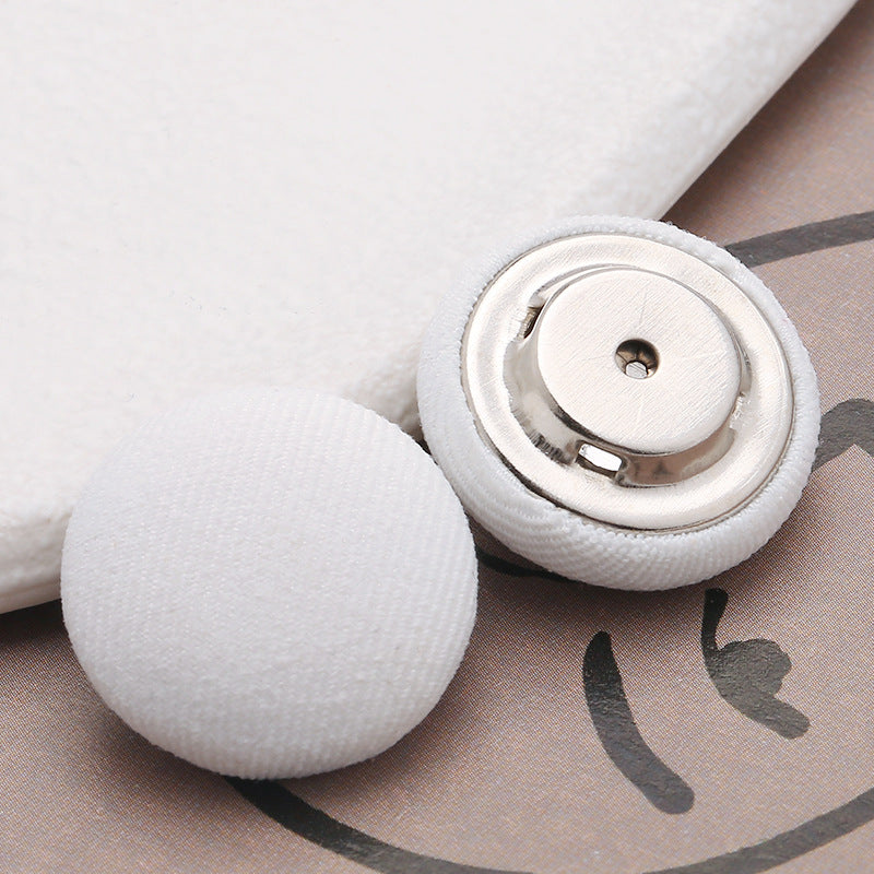 Shirt Decorative Fabric Covered Cloth Buttons Metal Sewing Garment Accessories Colourful Buttons Round Clothing Diy-248
