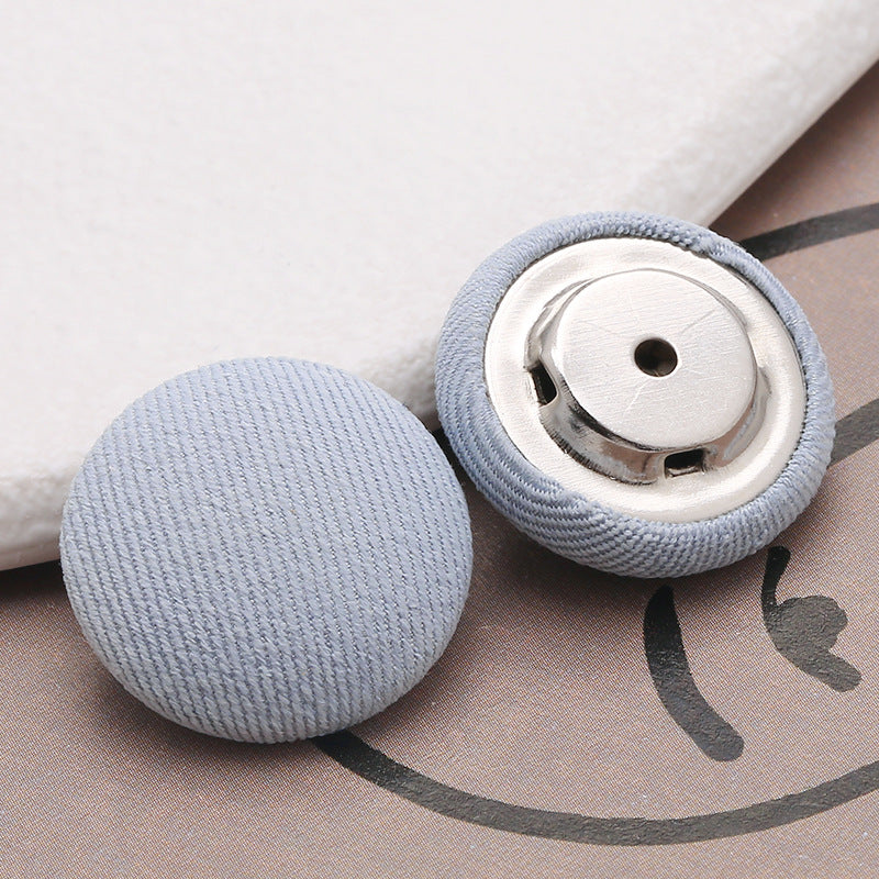 Shirt Decorative Fabric Covered Cloth Buttons Metal Sewing Garment Accessories Colourful Buttons Round Clothing Diy-248
