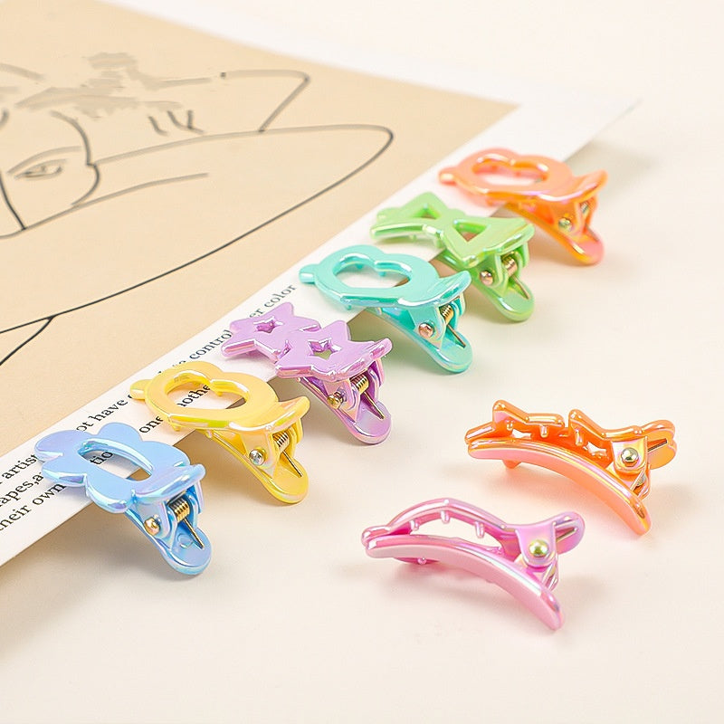 Cute Claw Clips Blue Purple Pink Hair Claw Accessories Mini Cellulose Acetate Claw Clips-25