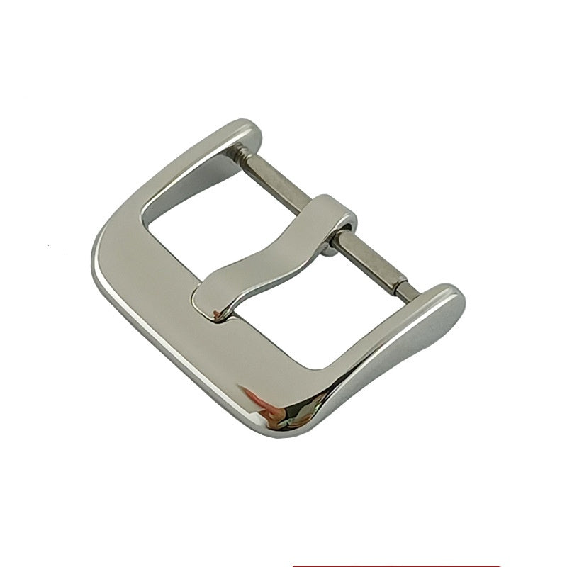 3mm Tongue 14/16/18/20/22/24/26mm Brushed 316L Stainless Steel Replacement Leather Watch Band Buckle-25