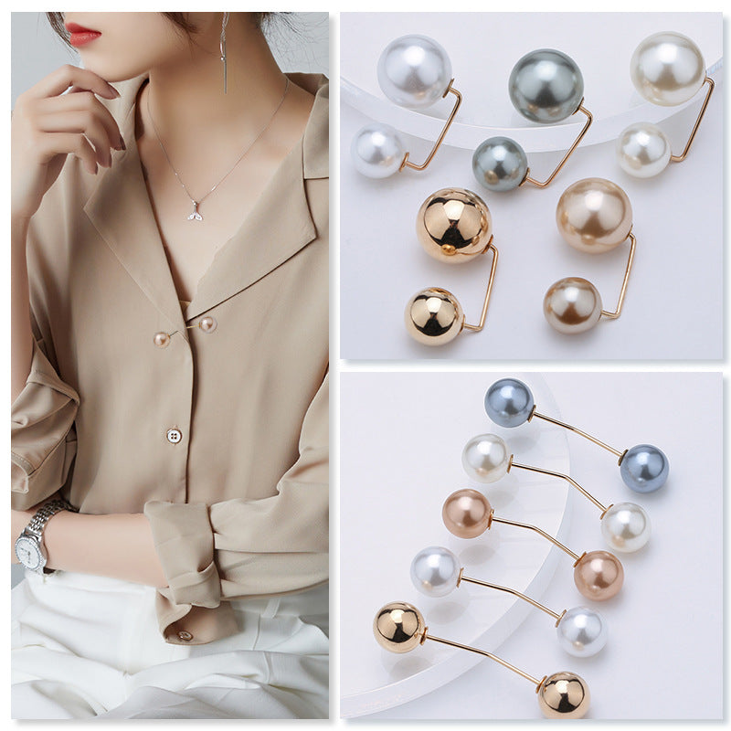 Pearl Brooch Cardigan Skirt Collar Decoration Brooch Fashion Jewelry Accessories-25