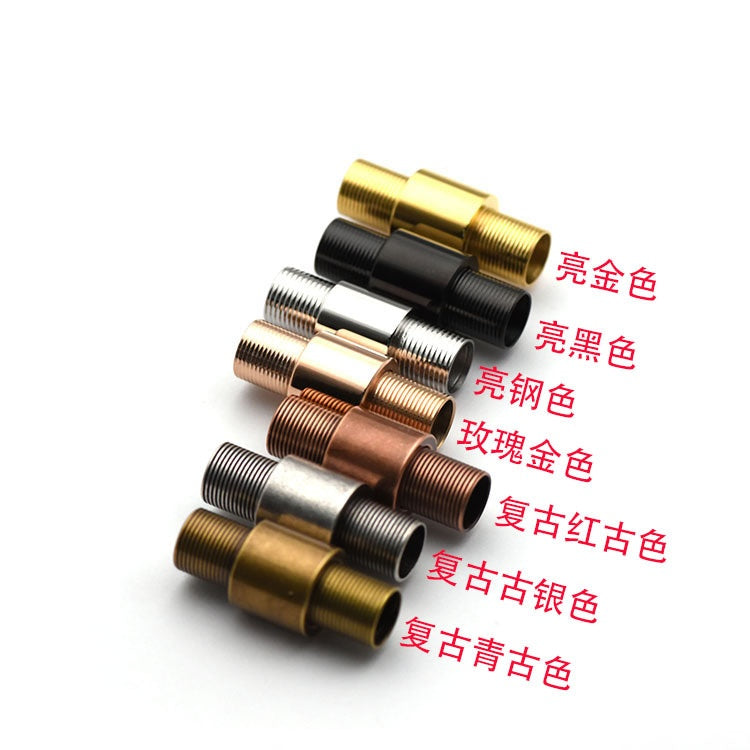Personalized Hiphop Magnetic Clasp Stainless Steel Braided Genuine Leather Bracelet For Men-25