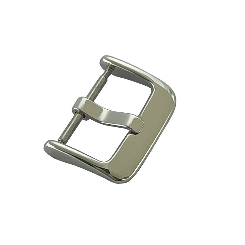 3mm Tongue 14/16/18/20/22/24/26mm Brushed 316L Stainless Steel Replacement Leather Watch Band Buckle-25