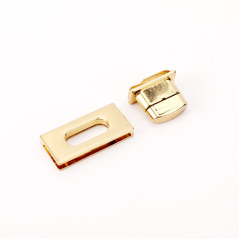 Simple Style Custom Logo High Quality Hardware Accessories Alloy Metal Bag Clasp Press Turn Twist Lock For Handbag For Women Bag-25