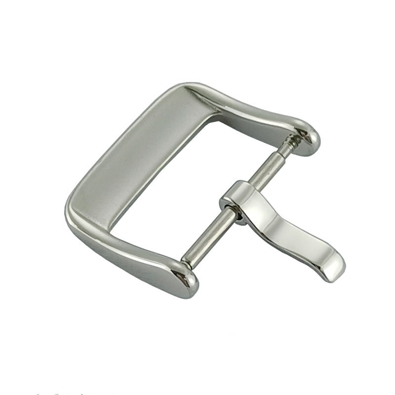 3mm Tongue 14/16/18/20/22/24/26mm Brushed 316L Stainless Steel Replacement Leather Watch Band Buckle-25