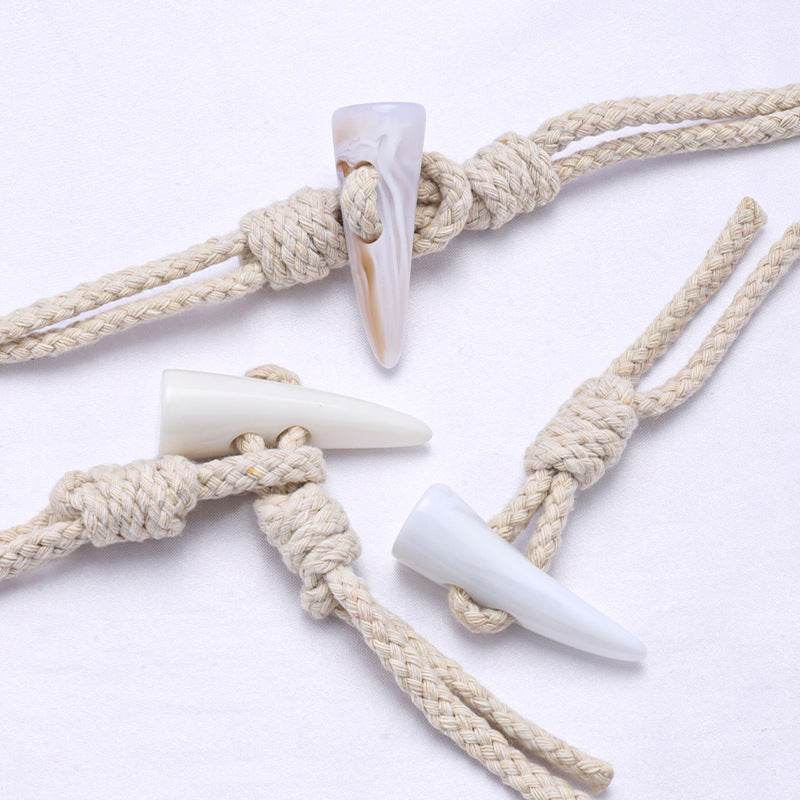 Fashion Winter Style Two Part Combined Resin Wooden Toggle Pu Leather Buckle Buttons For Coat Bag-250
