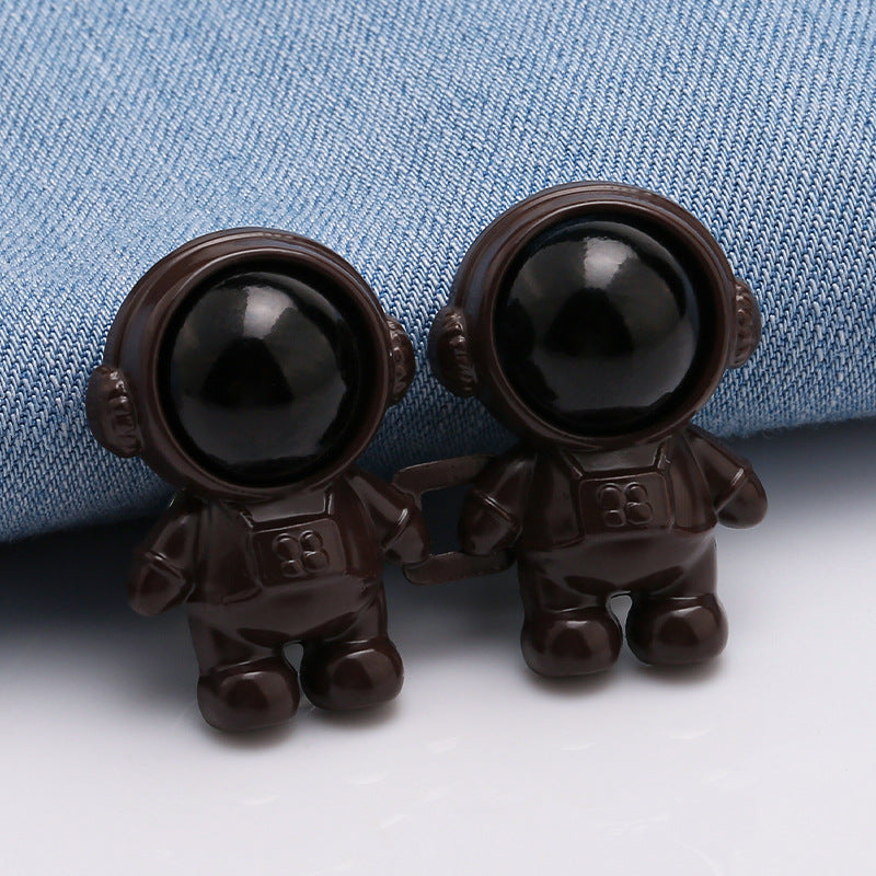 Astronaut's waist buckle paired with jeans major modification small waist adjustment tool detachable button free buckle-259