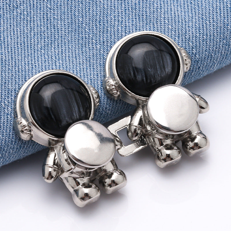 Astronaut's waist buckle paired with jeans major modification small waist adjustment tool detachable button free buckle-259