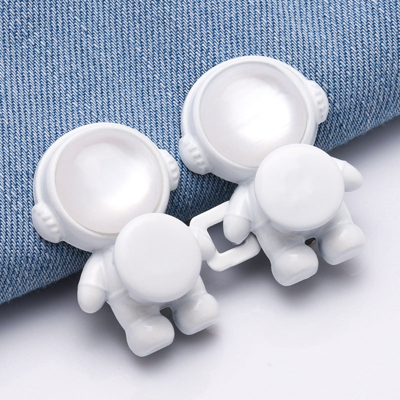 Astronaut's waist buckle paired with jeans major modification small waist adjustment tool detachable button free buckle-259