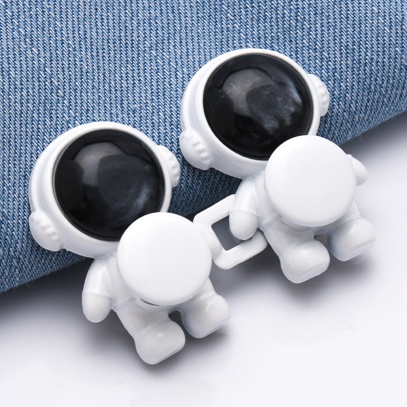 Astronaut's waist buckle paired with jeans major modification small waist adjustment tool detachable button free buckle-259