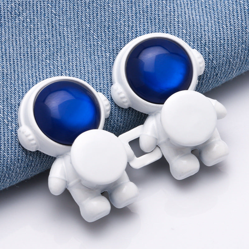 Astronaut's waist buckle paired with jeans major modification small waist adjustment tool detachable button free buckle-259