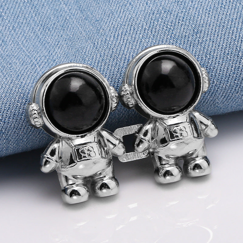 Astronaut's waist buckle paired with jeans major modification small waist adjustment tool detachable button free buckle-259