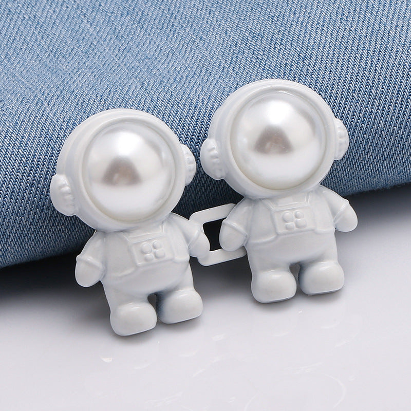 Astronaut's waist buckle paired with jeans major modification small waist adjustment tool detachable button free buckle-259
