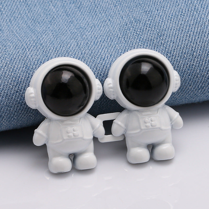 Astronaut's waist buckle paired with jeans major modification small waist adjustment tool detachable button free buckle-259