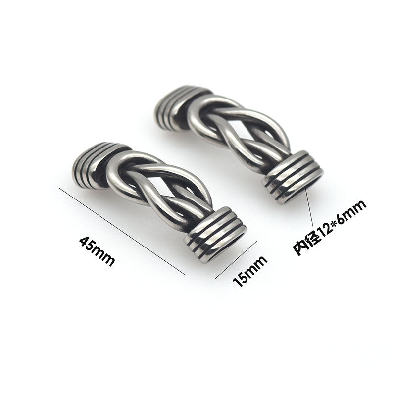 Kinling OEM Design Multi Layer Leather Charm Stainless Steel Magnetic Clasp Punk Fashion Braided Wristband Bangle Bracelet-26