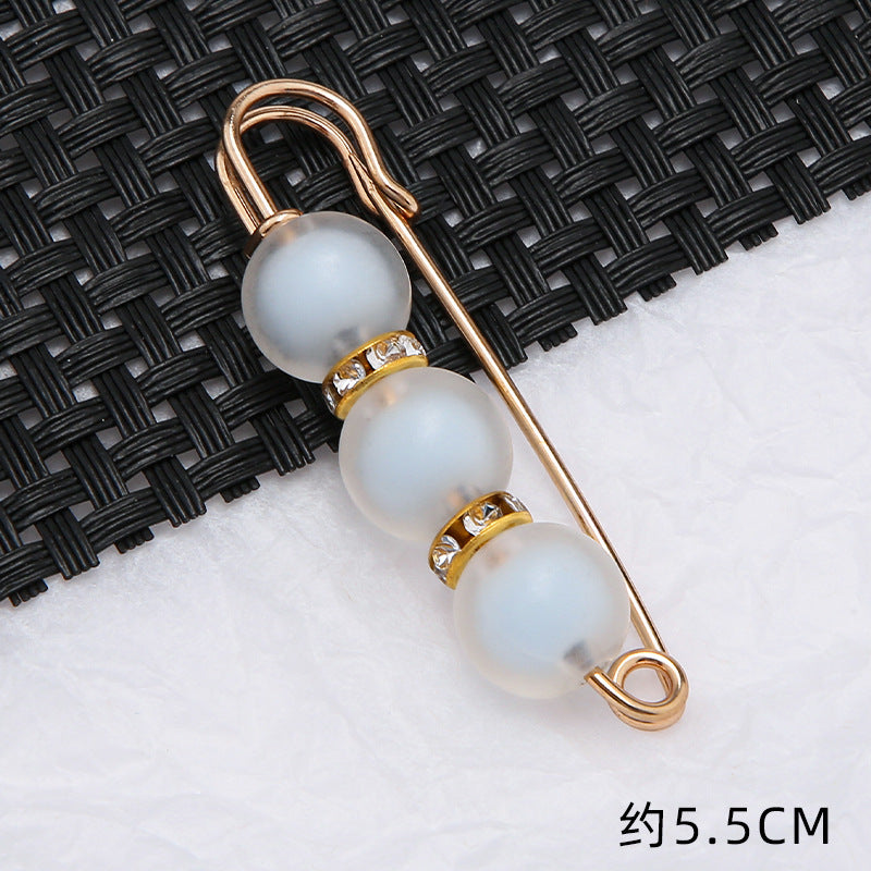 5.5cm 7.7cm Factory wholesale Beaded Brooches Headscarf Women's Accessories Non-slip Hijab Clip Safety Pin Jewelry Brooch-260