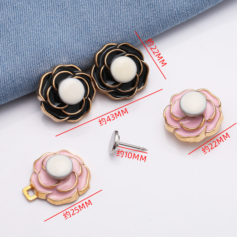 Wholesale Hot Selling No Sewing Flower Required Detachable Adjustable Jean Button Pins For Jean Diy-263