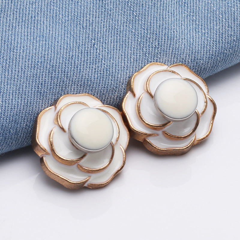 Wholesale Hot Selling No Sewing Flower Required Detachable Adjustable Jean Button Pins For Jean Diy-263