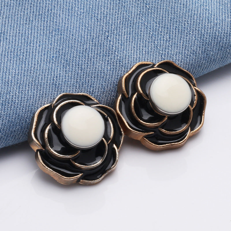 Wholesale Hot Selling No Sewing Flower Required Detachable Adjustable Jean Button Pins For Jean Diy-263