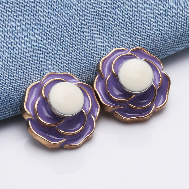 Wholesale Hot Selling No Sewing Flower Required Detachable Adjustable Jean Button Pins For Jean Diy-263