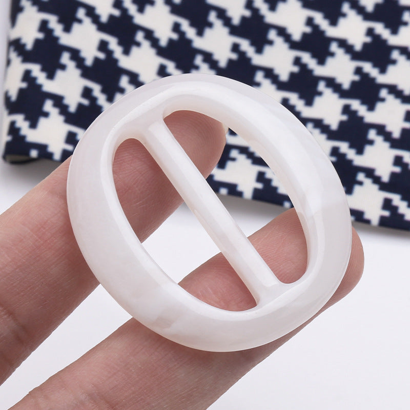 Factory Sale 3cm 3.5cm 4cm 4.5cm 5cm Size Adjustable Resin Oval Buckcle for Belt Hat Clothes-264