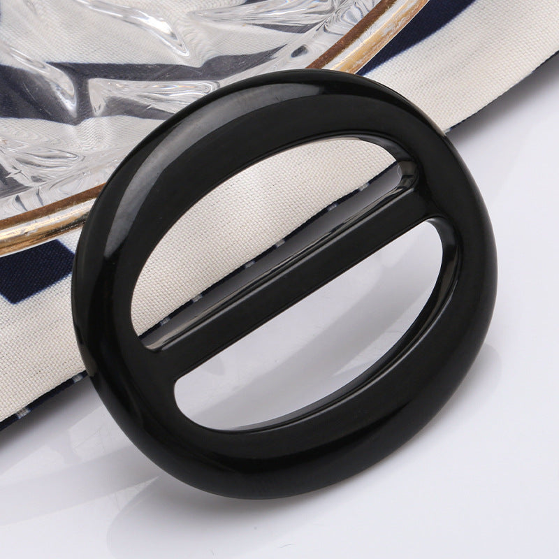 Factory Sale 3cm 3.5cm 4cm 4.5cm 5cm Size Adjustable Resin Oval Buckcle for Belt Hat Clothes-264
