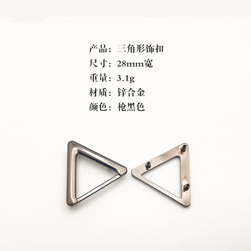Fashion Bag Hardware Accessories Zinc Alloy Triangle Ring Buckle For Decorative Handbag Buckle Shoe Clothing Accessories-27
