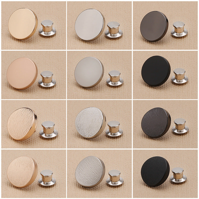 Golden Embossed denim Jeans Knot coat Metal Flat back Buttons Tack Metal Buttons-273