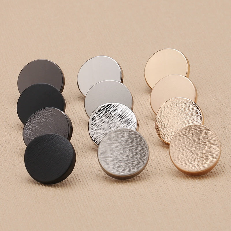 Golden Embossed denim Jeans Knot coat Metal Flat back Buttons Tack Metal Buttons-273